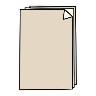 ilginç el çekilmiş çizgi film kağıt yığını