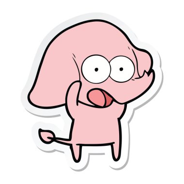 etiket sevimli çizgi fil