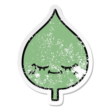 sevimli çizgi ekspresiyon yaprak sıkıntılı etiket