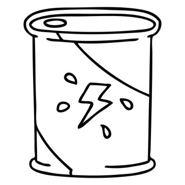 çizim için ilginç karikatür varil yakıt