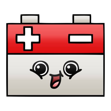 bir akü degrade gölgeli karikatür