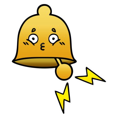 bir zil çan degrade gölgeli çizgi film