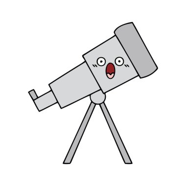 bir teleskop sevimli çizgi