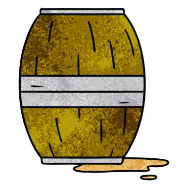 elle çizilmiş karikatür doodle şarap varil dokulu 