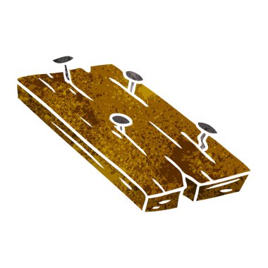 elle çizilmiş retro karikatür doodle çivi bir pansiyon