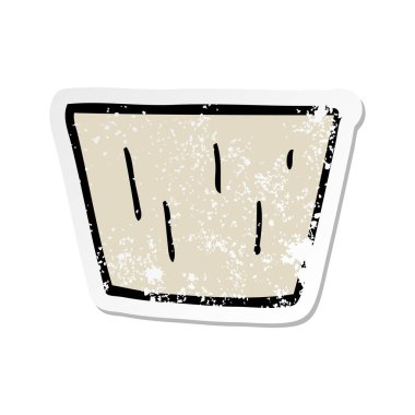 bir çizgi film muffin tencere sıkıntılı etiket