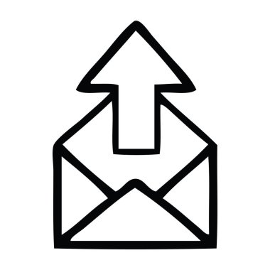 Çizim karikatür zarf oklu