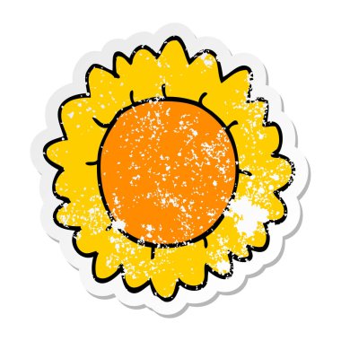 bir çizgi film çiçek sıkıntılı etiket