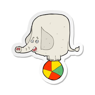 etiket bir karikatür sirk fil