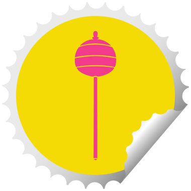 ilginç dairesel peeling etiket karikatür altın Asası