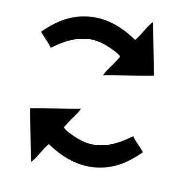 geri dönüşüm oklar düz sembolü