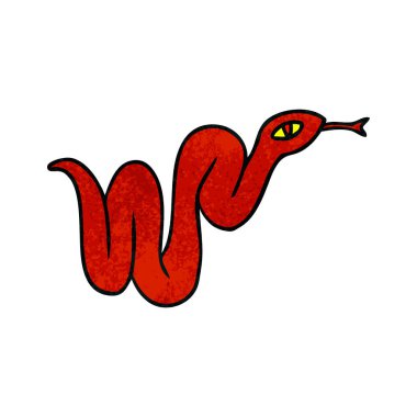 elle çizilmiş karikatür doodle Bahçe yılan dokulu 