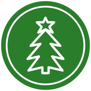 Noel ağacı dairesel simgesi