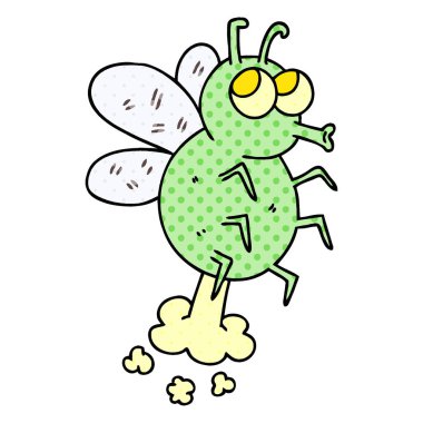 çizgi roman tarzı ilginç karikatür sinek