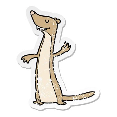 bir çizgi film gelincik sıkıntılı etiket