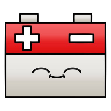 Degrade gölgeli karikatür akü