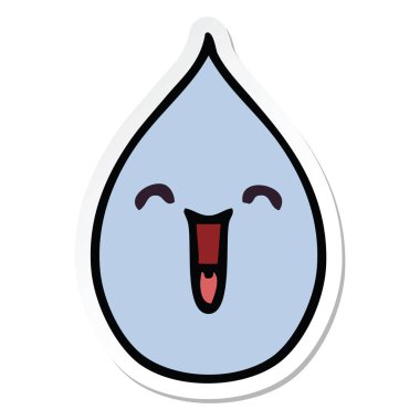 ilginç el çizilen çizgi film duygusal yağmur damla etiket