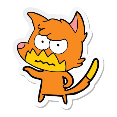 etiket bir karikatür fox rahatsız