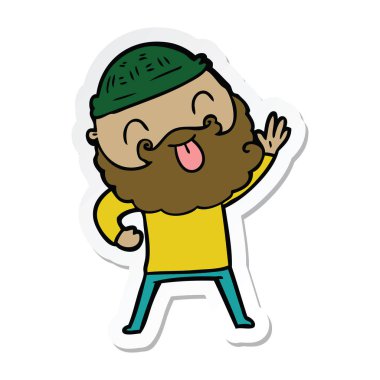 dilini sakallı bir adam etiketi