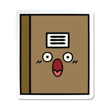 sevimli çizgi Notebook etiket