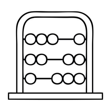 bir matematik abacus çizim karikatür