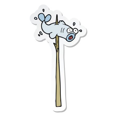 etiket bıçakladım balık karikatür