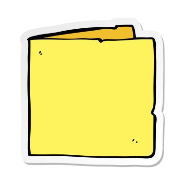 çizgi film boş bir kart çıkartması