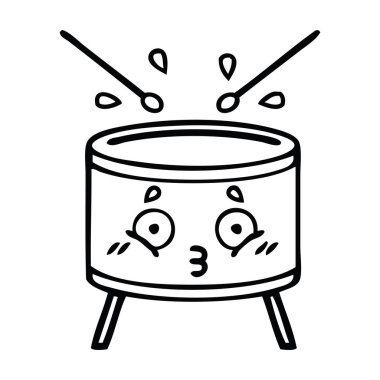 Çizim karikatür bir davul