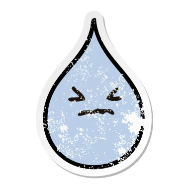 ilginç el çizilen çizgi film duygusal yağmur damlası sıkıntılı etiket