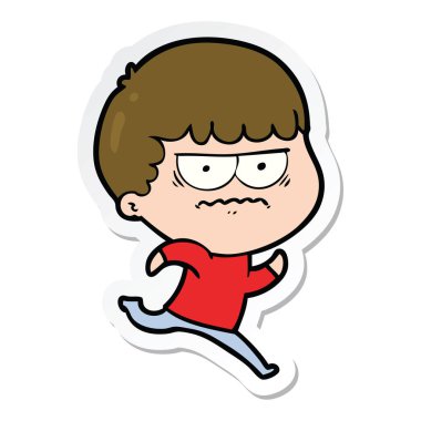 adam sopa bir karikatür rahatsız