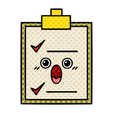 çizgi roman tarzı karikatür bir kontrol listesi