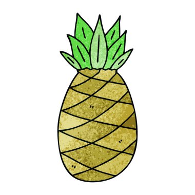 çizilmiş ilginç karikatür ananas el