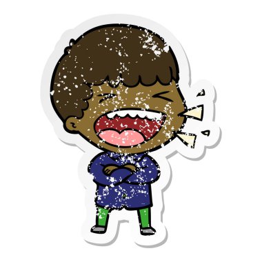 adam bir karikatür sıkıntılı etiket