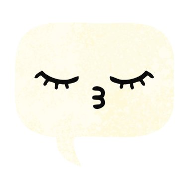 Retro illüstrasyon stil karikatür konuşma balonu