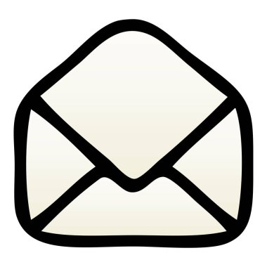 Degrade gölgeli karikatür kağıt zarf