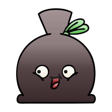 Degrade gölgeli karikatür çuval