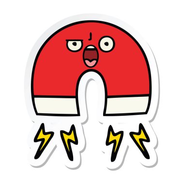 etiket sevimli çizgi mıknatıs