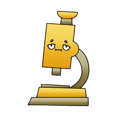 bir mikroskop degrade gölgeli çizgi film