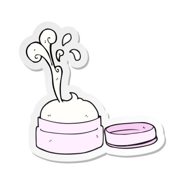 bir çizgi film yüz kremi etiket