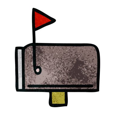 Retro grunge doku karikatür posta kutusu
