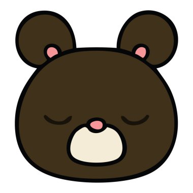 ilginç elle çizilmiş karikatür ayı