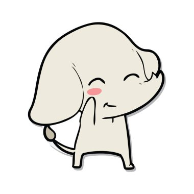 etiket sevimli çizgi fil