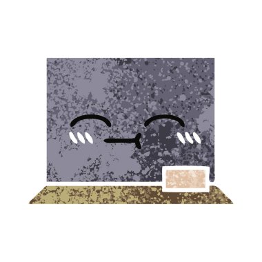 Retro illüstrasyon stil karikatür yazı tahtası