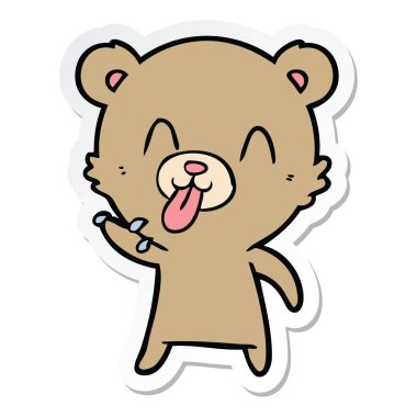 bir kaba karikatür ayının etiket