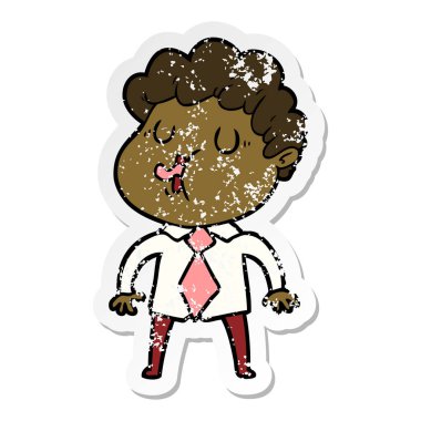 şarkı bir çizgi film adamın sıkıntılı etiket