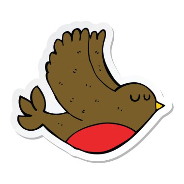 etiket kuş uçan bir karikatür