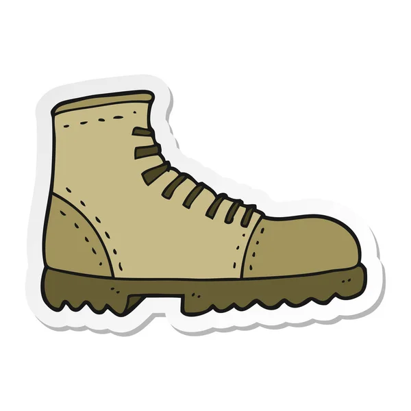 Sticker Cartoon Boot — Stock Vector