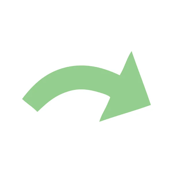Flat Color Retro Cartoon Pointing Arrow — Stock Vector