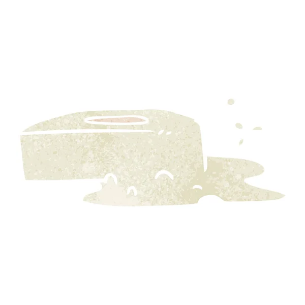 Hand Drawn Retro Cartoon Doodle Bubbled Soap — Stock Vector