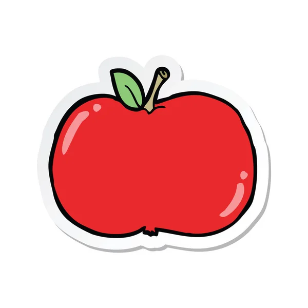 Sticker Cartoon Apple — Stock Vector